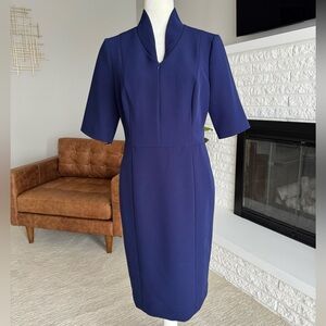 NWT Anne Klein Zip Front Sheath Dress - 10